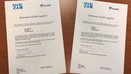 Je bekijkt nu Nieuws: OFIPHARMA en LAB OFICHEM opnieuw goedgekeurd als “Betrouwbare leverancier”